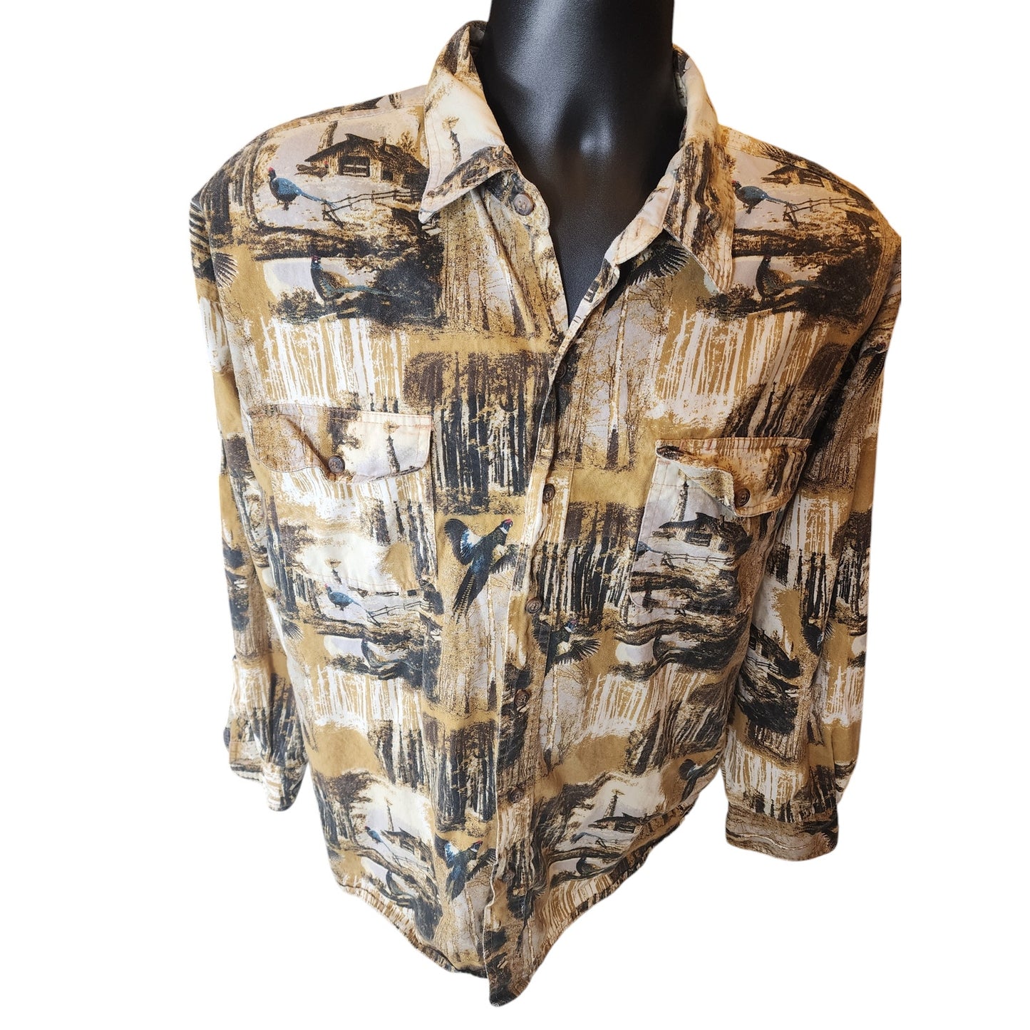 Canyon Guide Outfitters Western Shirt Men 2X Wildlife Outdoors Duck Cabin Hunter