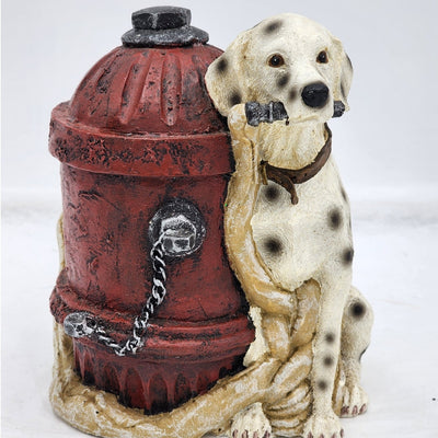Dalmatian Fire Hydrant Piggy Bank Firefighter Firemen Savings Bank Dog Decor 6"