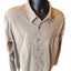 Gravel Gear Shirt Mens 2XL Khaki Long Sleeve Chambray Teflon Work Water Resist