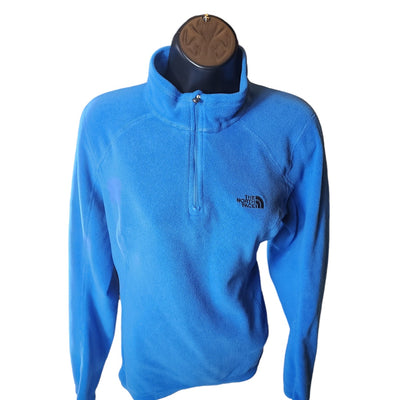 North Face Fleece Womens Medium Pullover Blue Cozy Light Hiking Performance