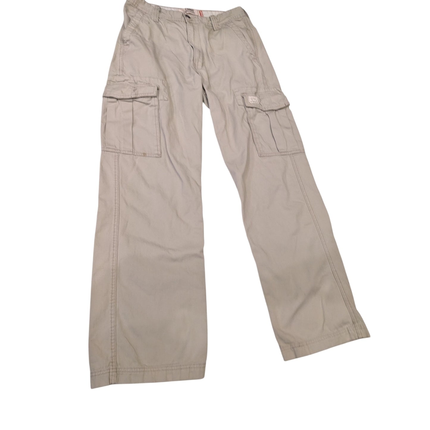 Levi's Cargo Pants Mens 32x34 Loose Straight Fit Beige Khaki Utility Workwear