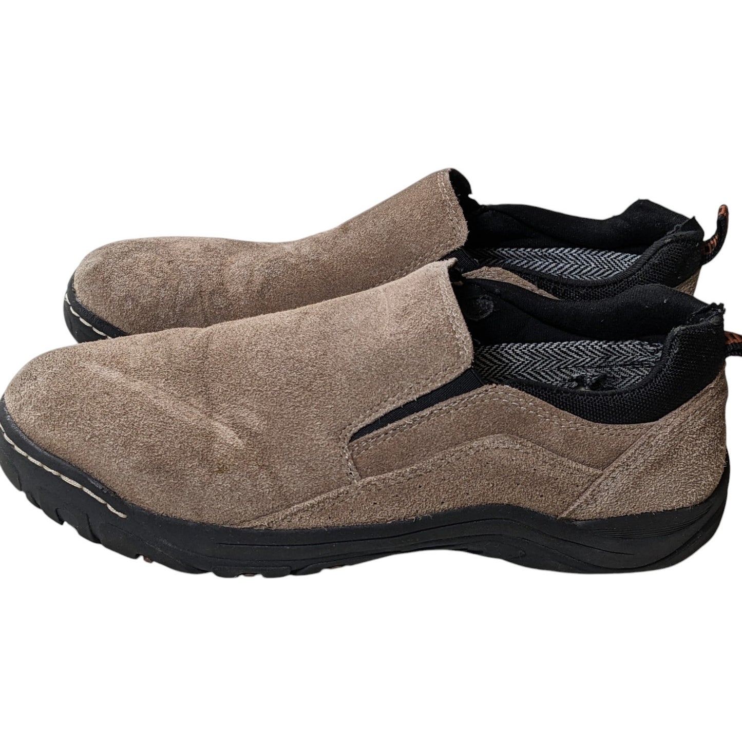 Khombu Shoes Mens 11 Liam Slip On Tan Suede Upper Durable Hiking Adventure Trail