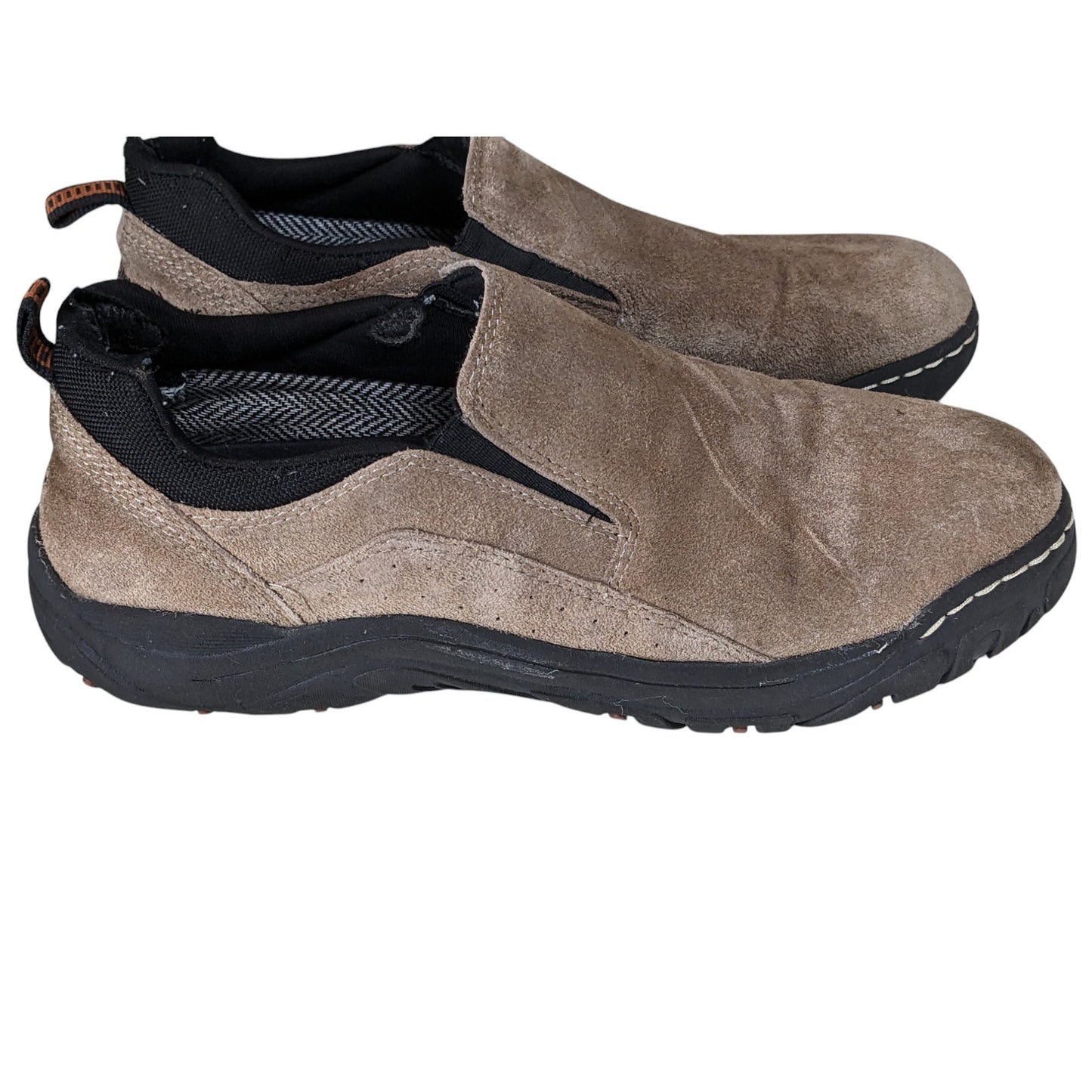 Khombu Shoes Mens 11 Liam Slip On Tan Suede Upper Durable Hiking Adventure Trail