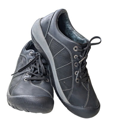 Keen Shoes Women 9 Presidio Black Leather Walking Hiking Durable Comfort 1004758