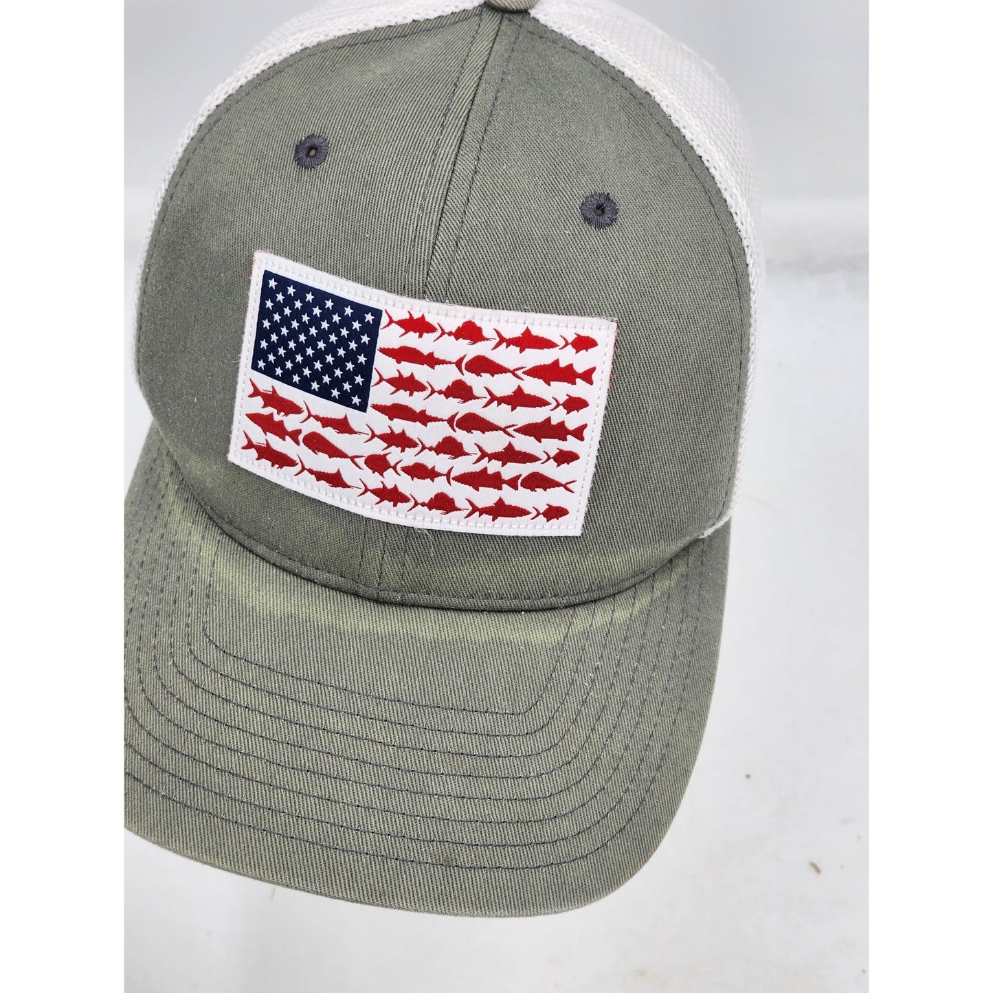 Columbia Sport Performance Fishing Hat American Flag Trucker Cap Patriotic Small