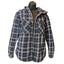 Boston Traders Flannel Jacket Shirt Women Large Sherpa Line Hooded Plaid Shacket