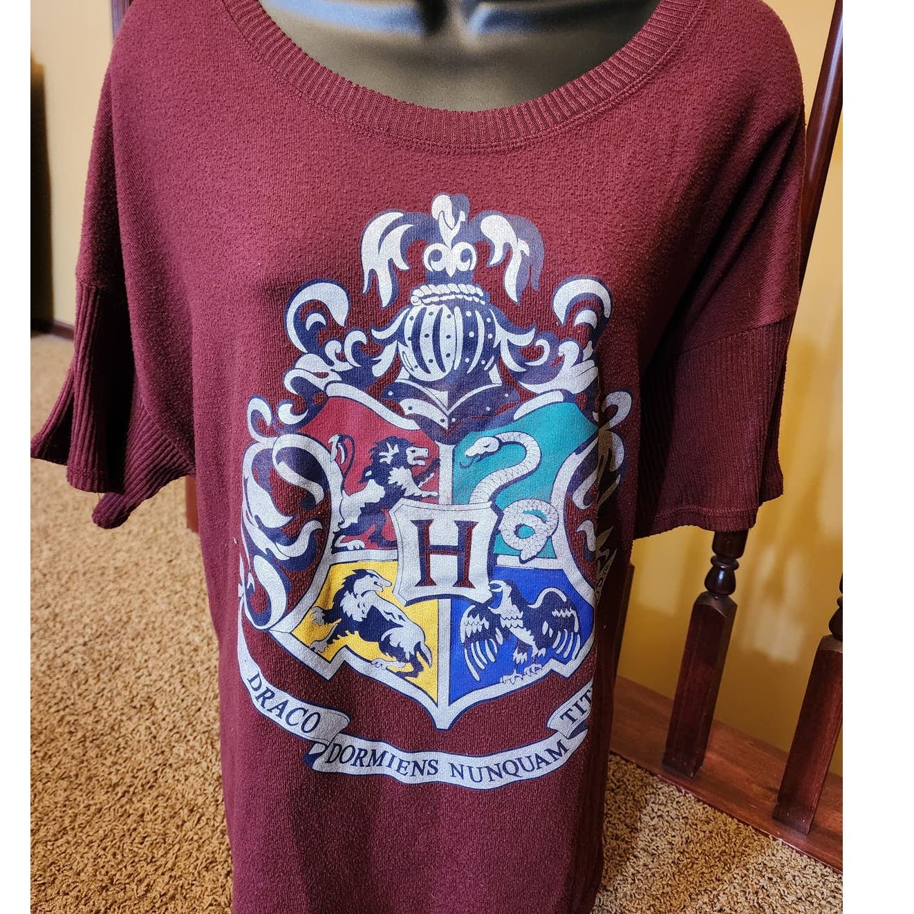 Harry Potter Sleepwear Sweatshirt Womens Size Large Comfort Loungewear Hogwarts