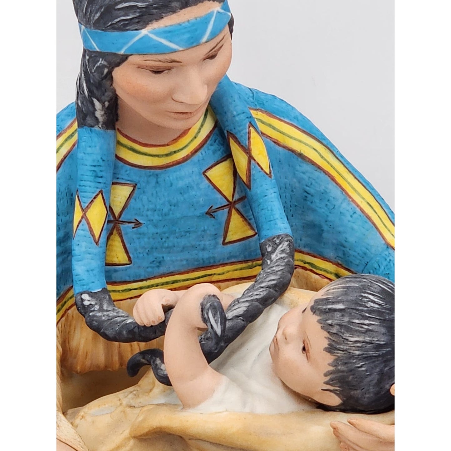 Cybis Shoshone Sacajawea Motherhood Charbonneau Native American Style Porcelain