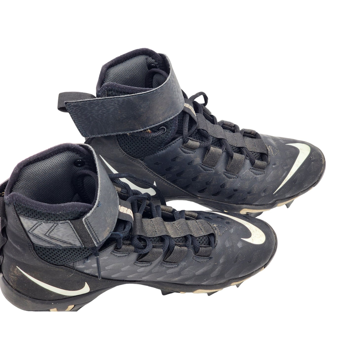 Nike FastFlex Cleats Men 9 Football High Top Ankle Strap Black White AQ7722-001