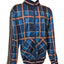 Stacy Adams Jacket Men XXL Blue Plaid Lightweight Track Full Zip Streetwear Bold