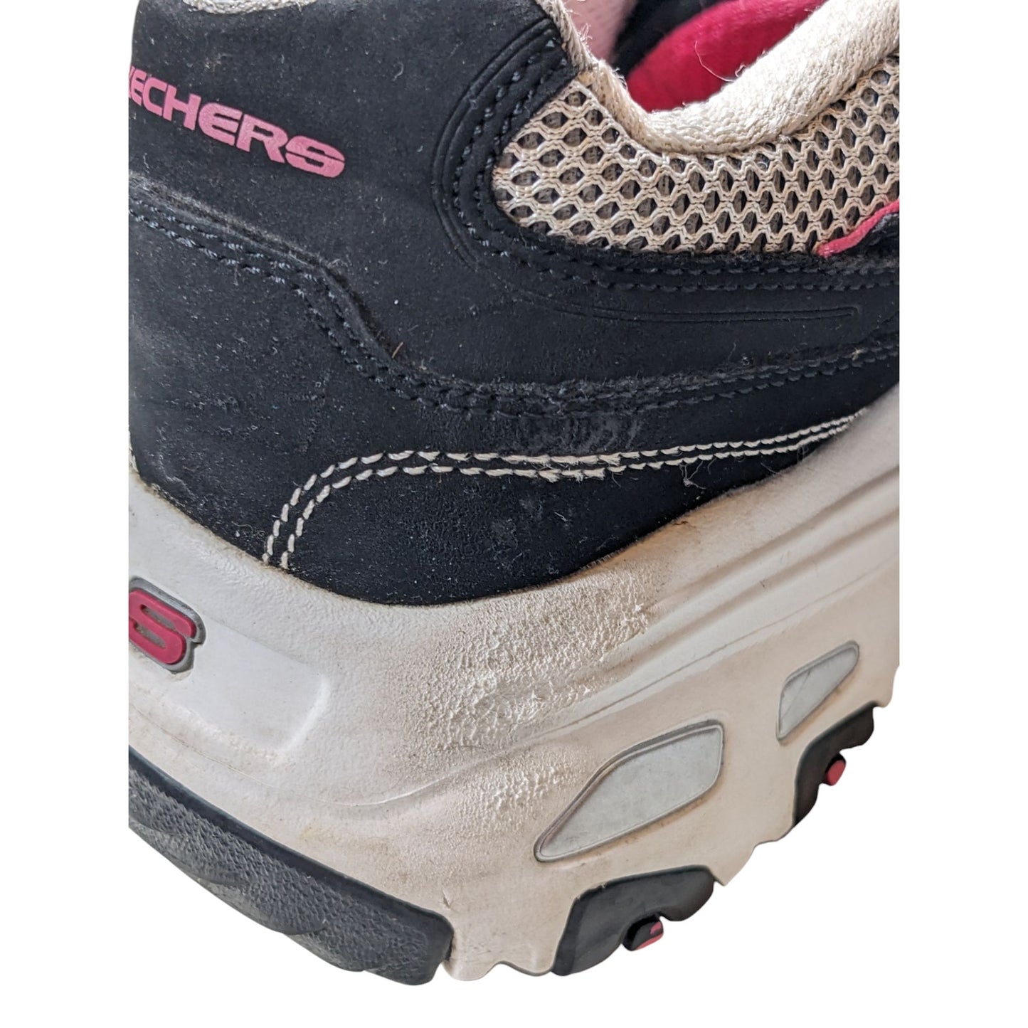 Skechers Shoes Womens 11 D'Lites Black Pink Chunky Sneakers Walking 11617EW