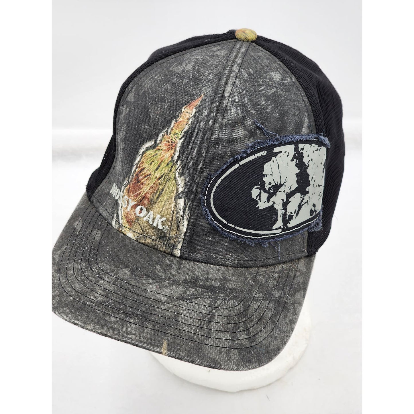 Mossy Oak Hat Camo Logo Baseball Cap Mesh Outdoor Large XL