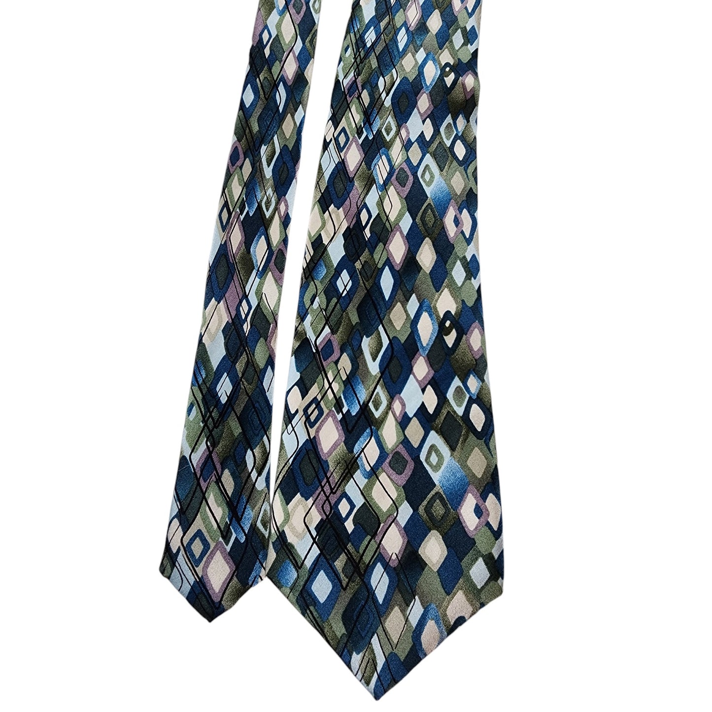 J Garcia Mens Silk Tie Lady Argyle Socks Diamond Pattern Necktie Artistic Retro