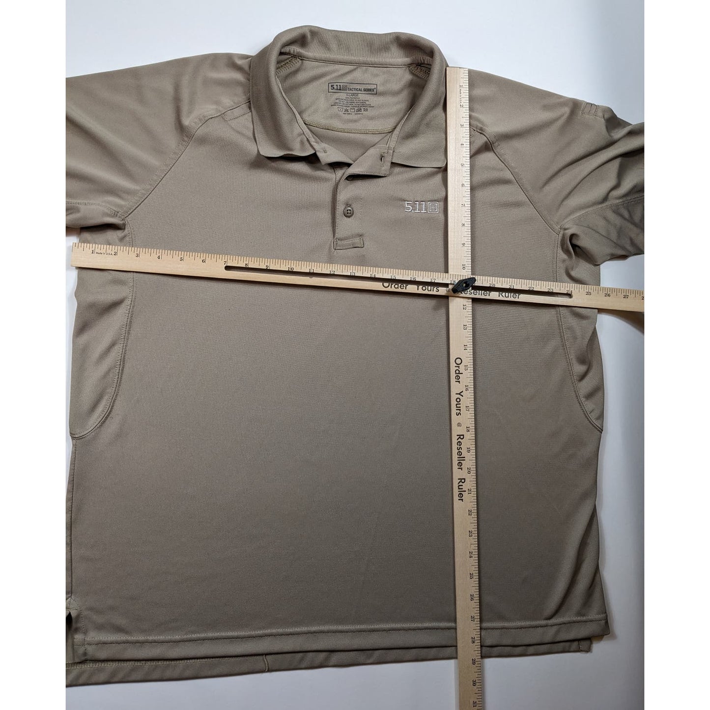 511 Tactical Series Polo Shirt Mens Size XL Short Sleeve Sporty Collared Brown