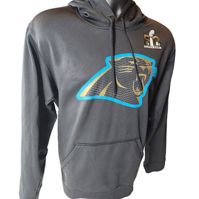 Nike Carolina Panthers Hoodie Sweatshirt Large Super Bowl Kangaroo Pock Pullover