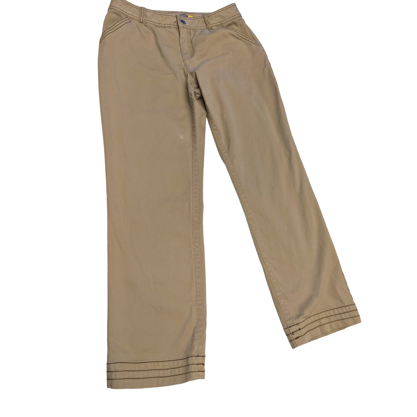 Cabelas Cargo Pants Womens 12 Khaki Beige Trousers Hiking Adventure Belt Loops