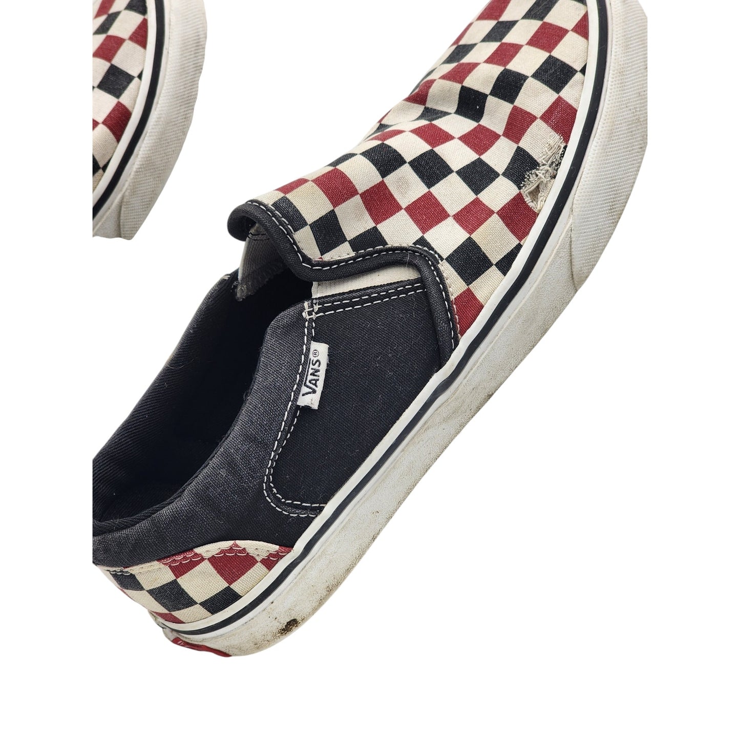 Vans Shoes Men 8.5 Women 10 Checkerboard Slip On Canvas Skater Sneakers Low Top