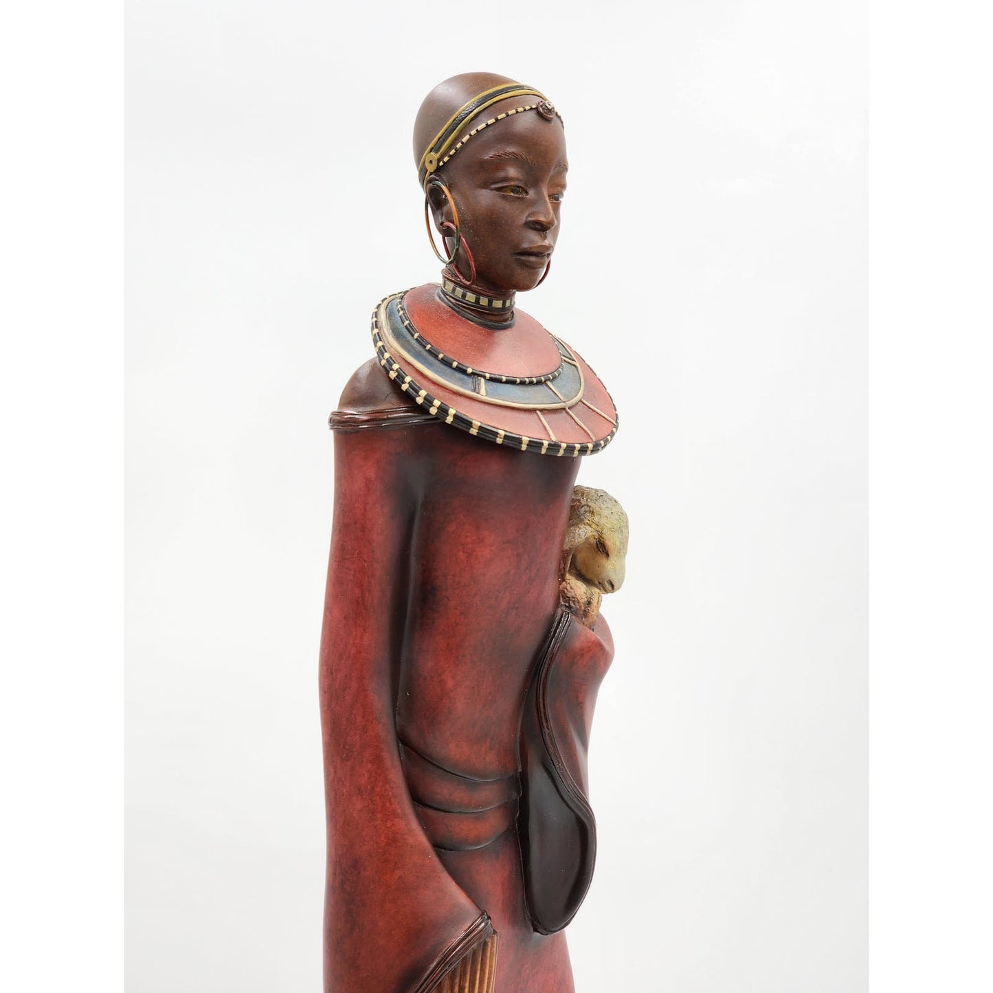 Stacy Bayne Africa Sculpture Village Life Dafina Gift Treasure Patina Tribal 21"