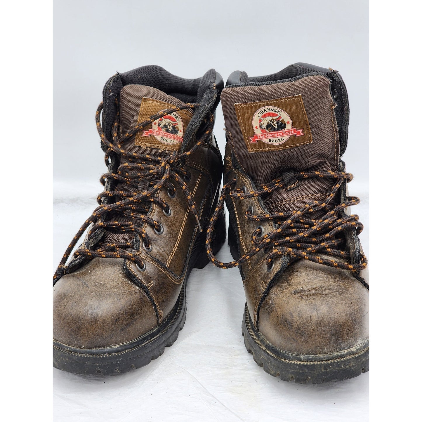 Brahma Boots Mens 10 Rambler Steel Toe Work Brown Oil Resist Durable Heavy Duty