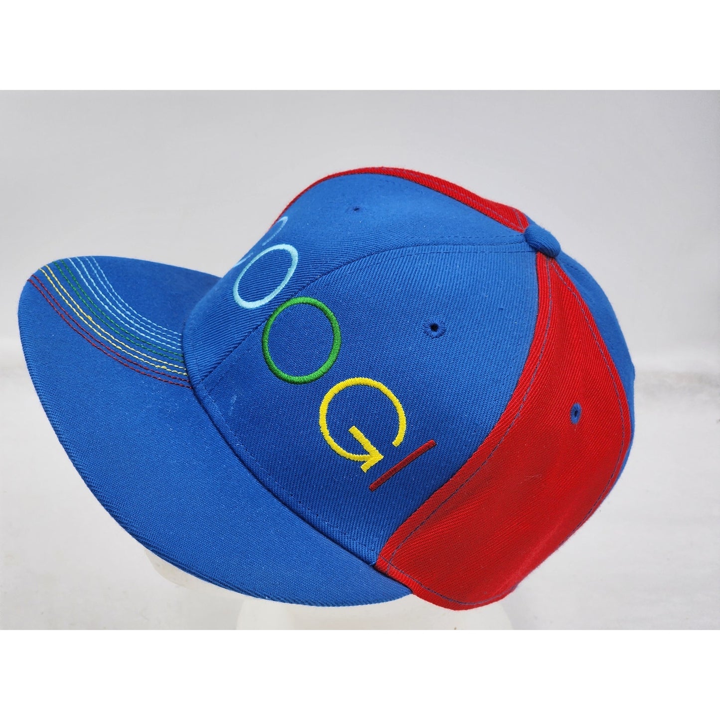 Coogi Hat Blue Red Cap Streetwear Urban Fashion Hip Hop Style Bold Size 7 1/4