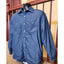 Wrangler Blue Denim Shirt Mens Medium Long Sleeve Sherpa Shacket Fleece Western