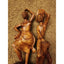 Vintage African Carved Wood Tribal Figurine Couple Dance Musicians Signed 19"