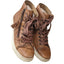 UGG Shoes High Top Blaney Sneakers Womens 8 Brown Leather Side Zippers 1009885