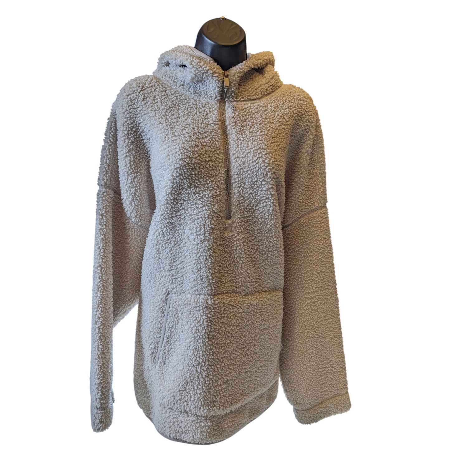 Old Navy Fleece Women XXL Sherpa Hoodie Kangaroo Pocket Oversized Winter Sweater