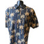 Hibiscus Hawaiian Polo Shirt Men XXL Short Sleeve Palm Tree Button Collar Golf