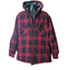 Wolverine Flannel Shirt Jacket Mens XL Sherpa Lined Plaid Hooded Snap Lumberjack