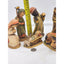 Vintage ANRI Nativity Set 6 Wood Italy Jesus Joseph Mary Balthasar Caspar Ox 6"