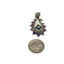 Barbara Bixby Jewelry Pendant Enhancer Amethyst Blue Topaz Sterling 18K Gold Mop