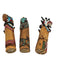 Native American Kachina 3 Figures J. Nequatewa Zuni Hopi Corn Dancer Maiden Ogre