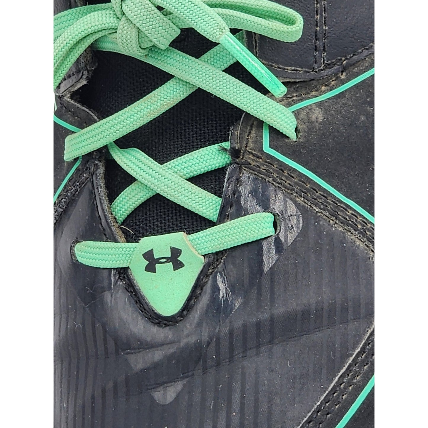 Under Armour Shoes Cleats Womens Size 10 27cm Soccer Black Green Athletic