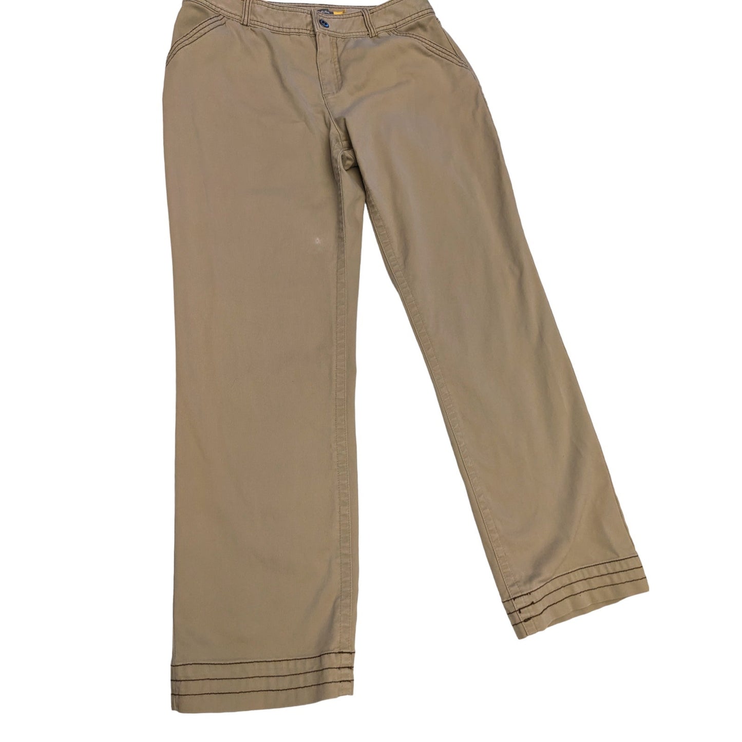 Cabelas Cargo Pants Womens 12 Khaki Beige Trousers Hiking Adventure Belt Loops