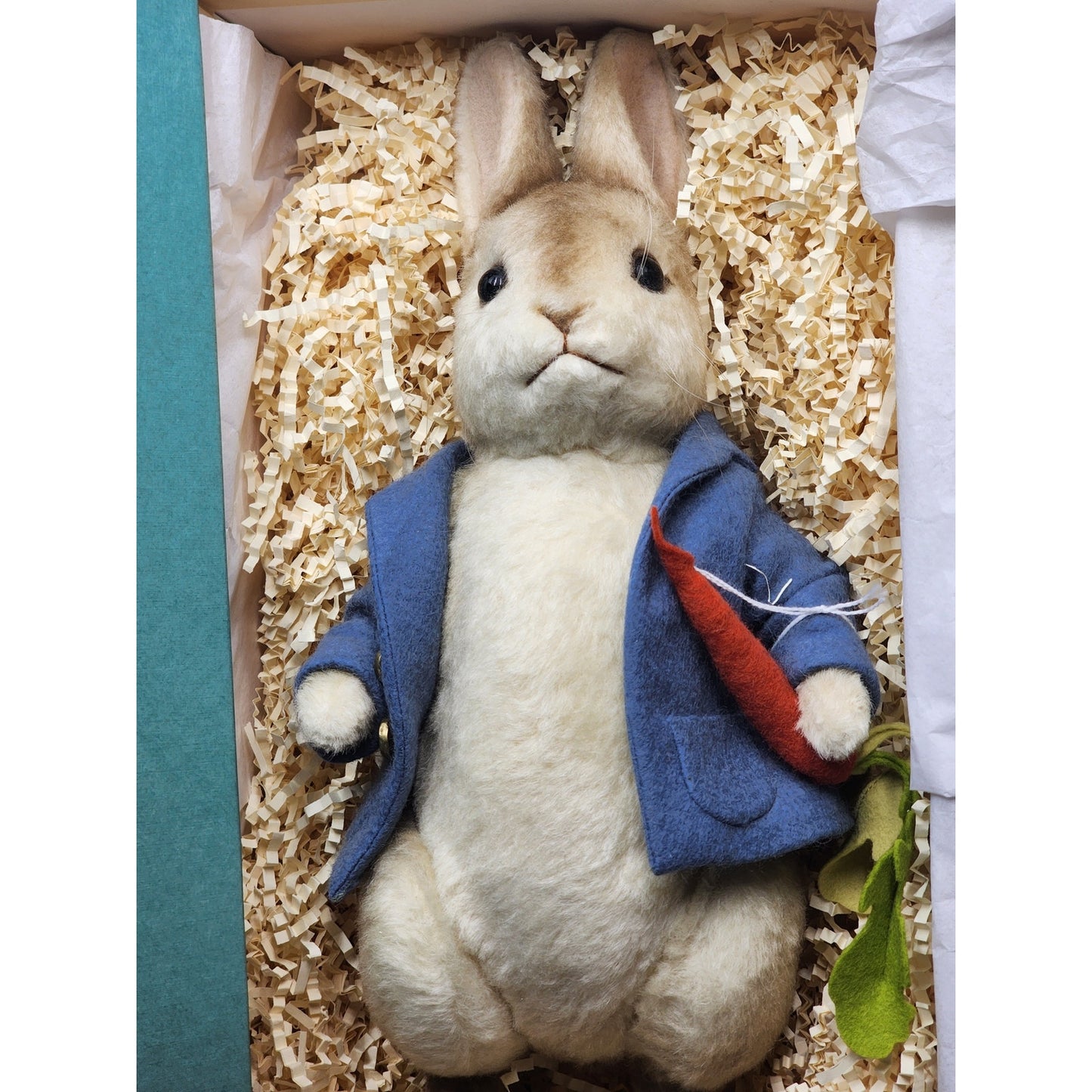 R John Wright Peter Rabbit Doll Beatrix Potter LE 1344/2500 Wool Felt COA Box