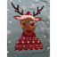 Ugly Christmas Sweater Holiday Time Womens 4X Plus Reindeer Snowflake Holiday