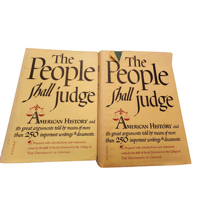 People Shall Judge Volumes 1-2 American History University Chicago Vintage 1949