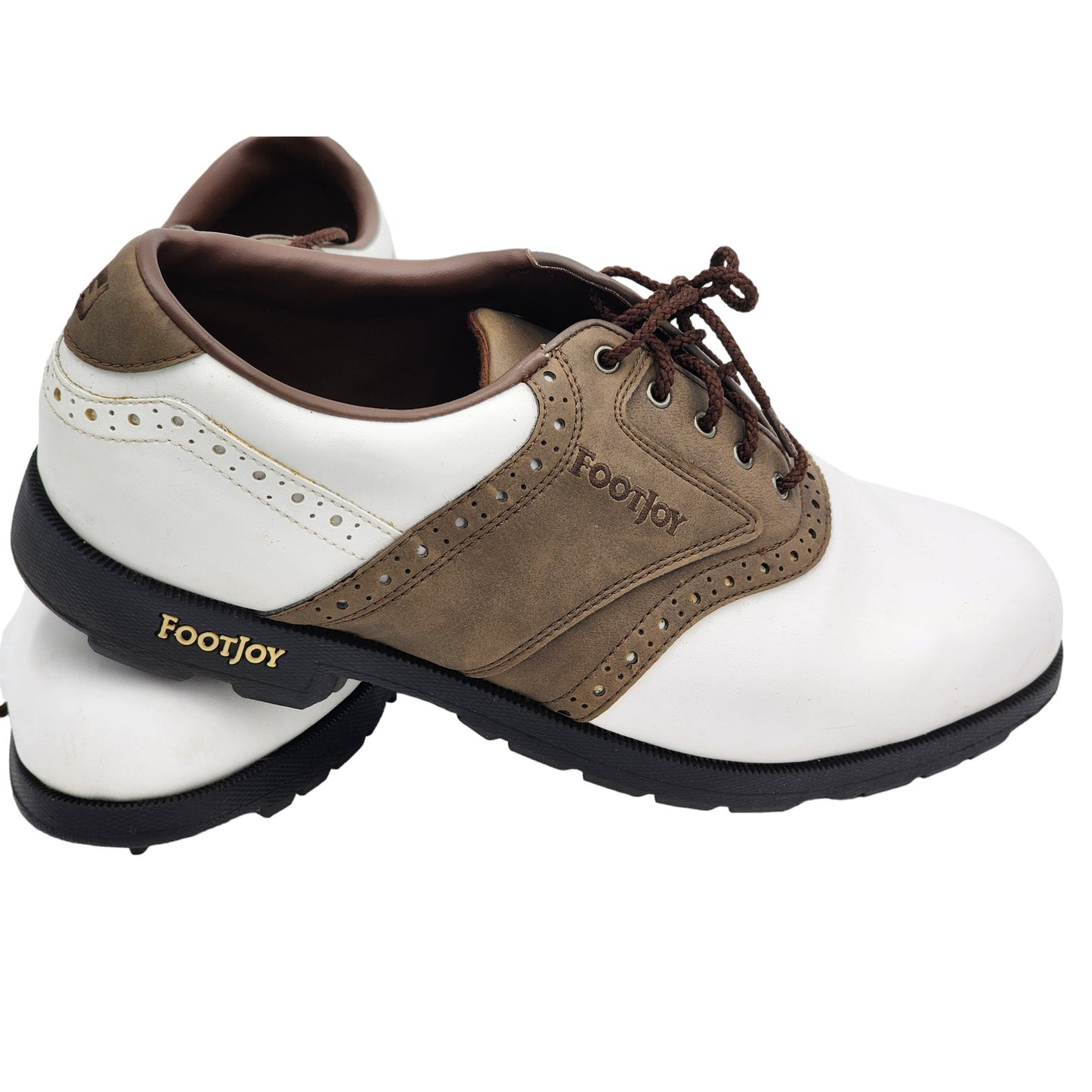 FootJoy Golf Shoes GreenJoys Mens Size 12M Saddle Oxford Cleats Lace Up 45542