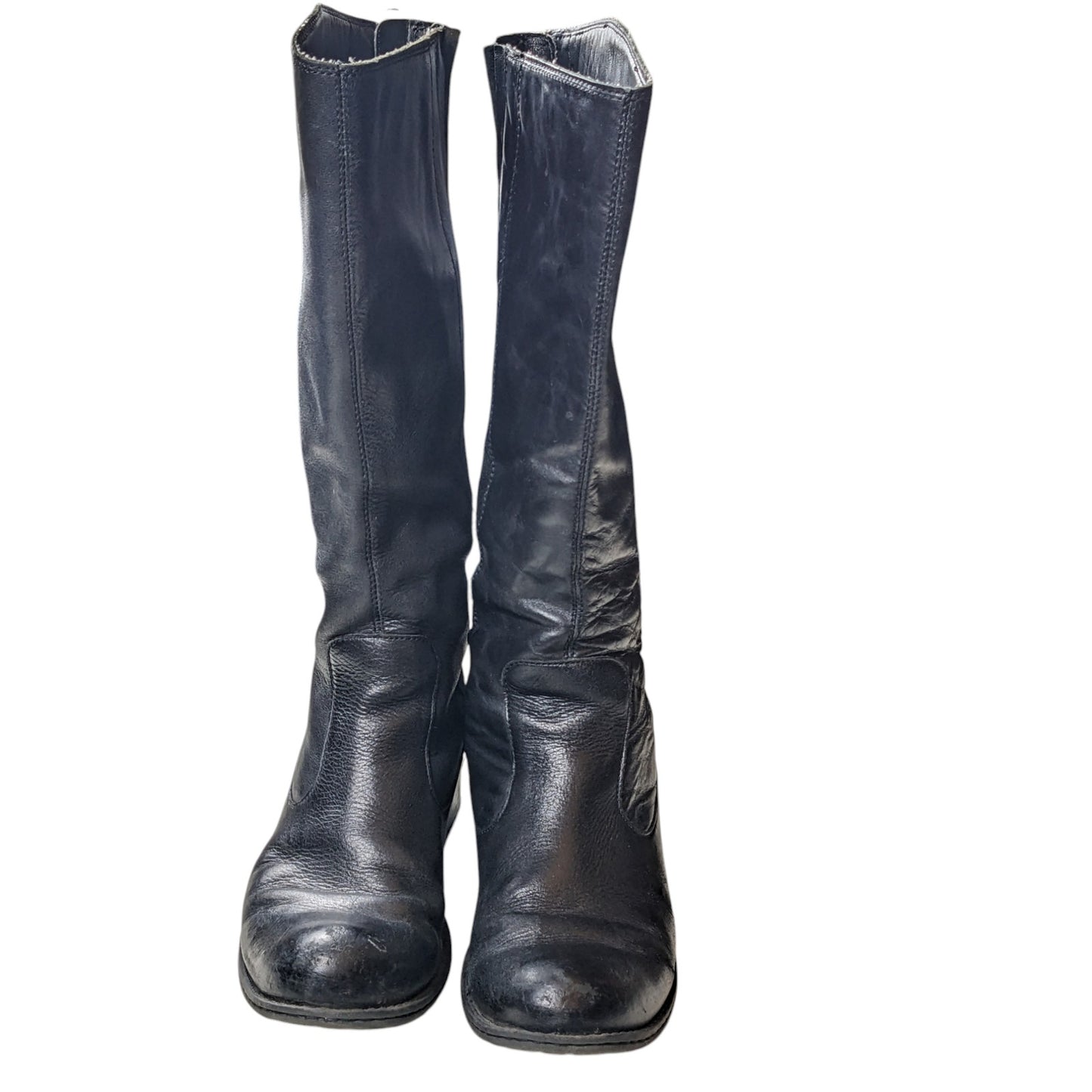 Born Boots Womens 7 Black Leather Tall Knee High Moto Riding Equestrian C07203