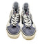 VANS Sk8-Hi Mens 12 Skateboard Shoes Blue White Canvas High Top Sneakers Waffle