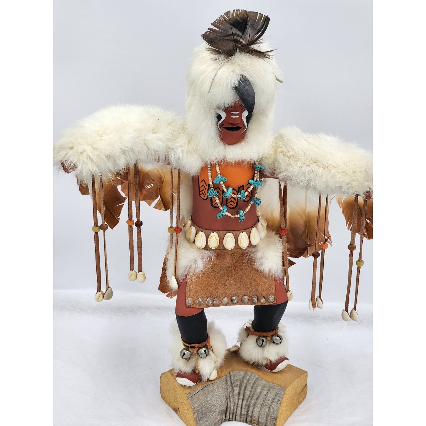 Kachina Eagle Dance Figurine Native American Art Signed IMSB Southwestern 17"