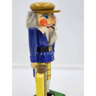 Vintage Nutcracker Golfer Beard Blue Yellow Plaid Trousers Country Club 13"