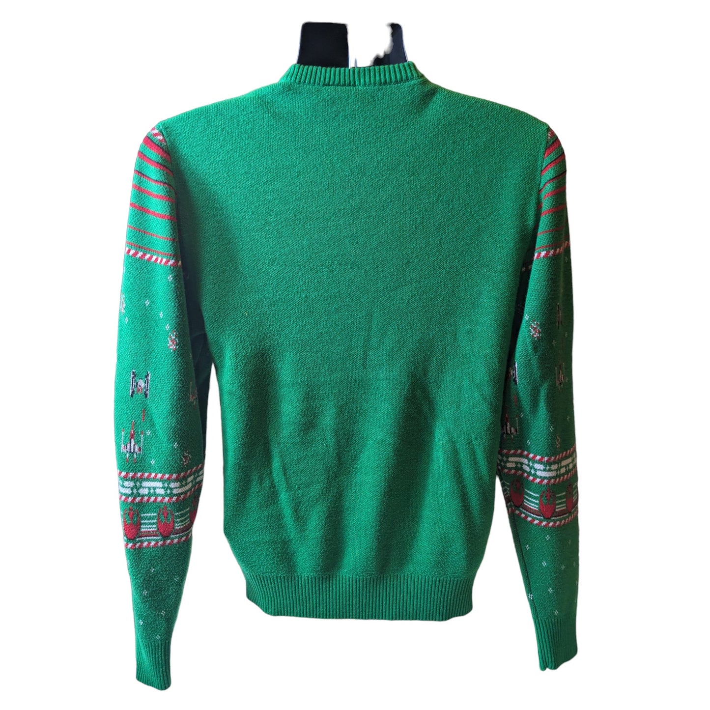 Star Wars Sweater Ugly Christmas Sweatshirt Womens Large Green X Wing Fighter