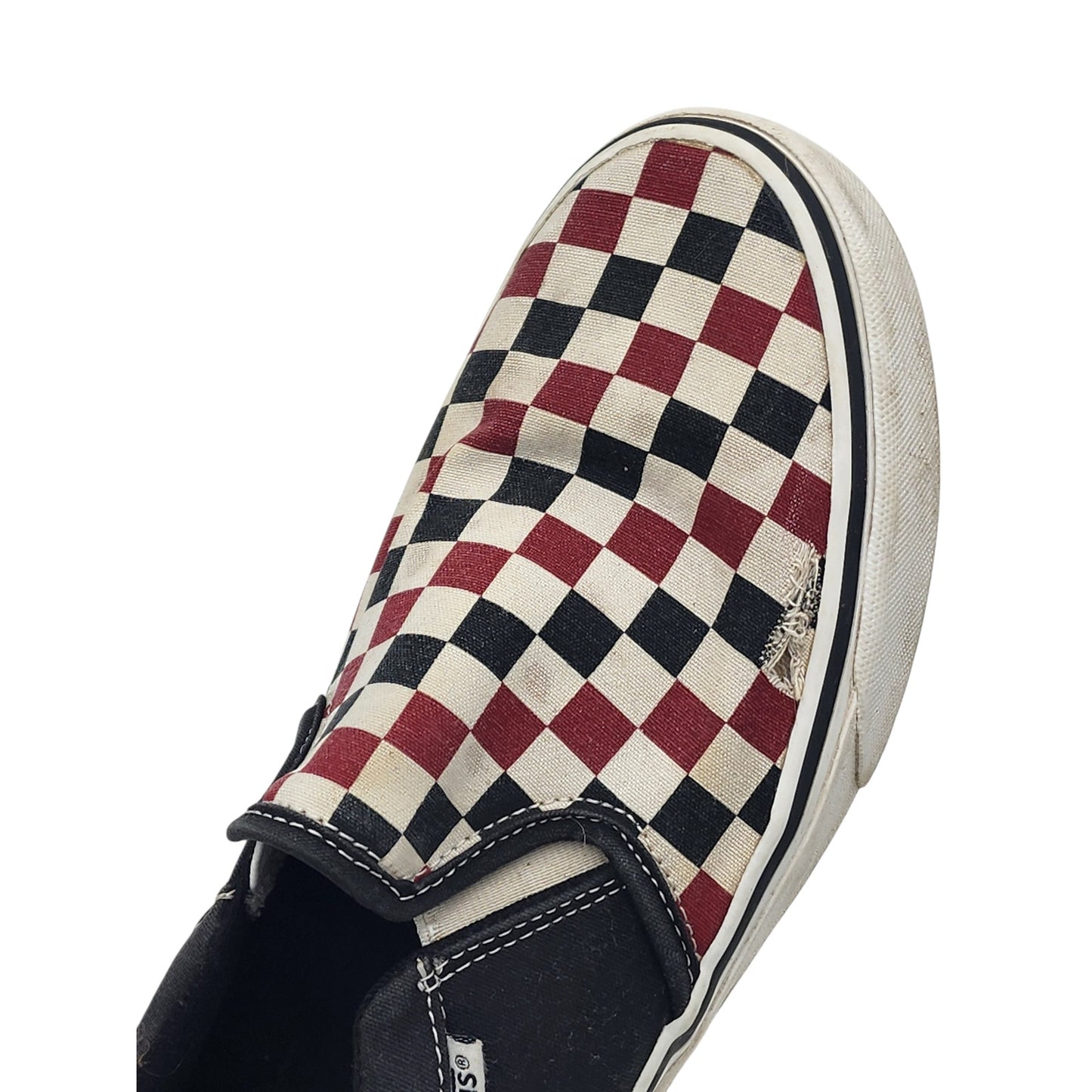 Vans Shoes Men 8.5 Women 10 Checkerboard Slip On Canvas Skater Sneakers Low Top