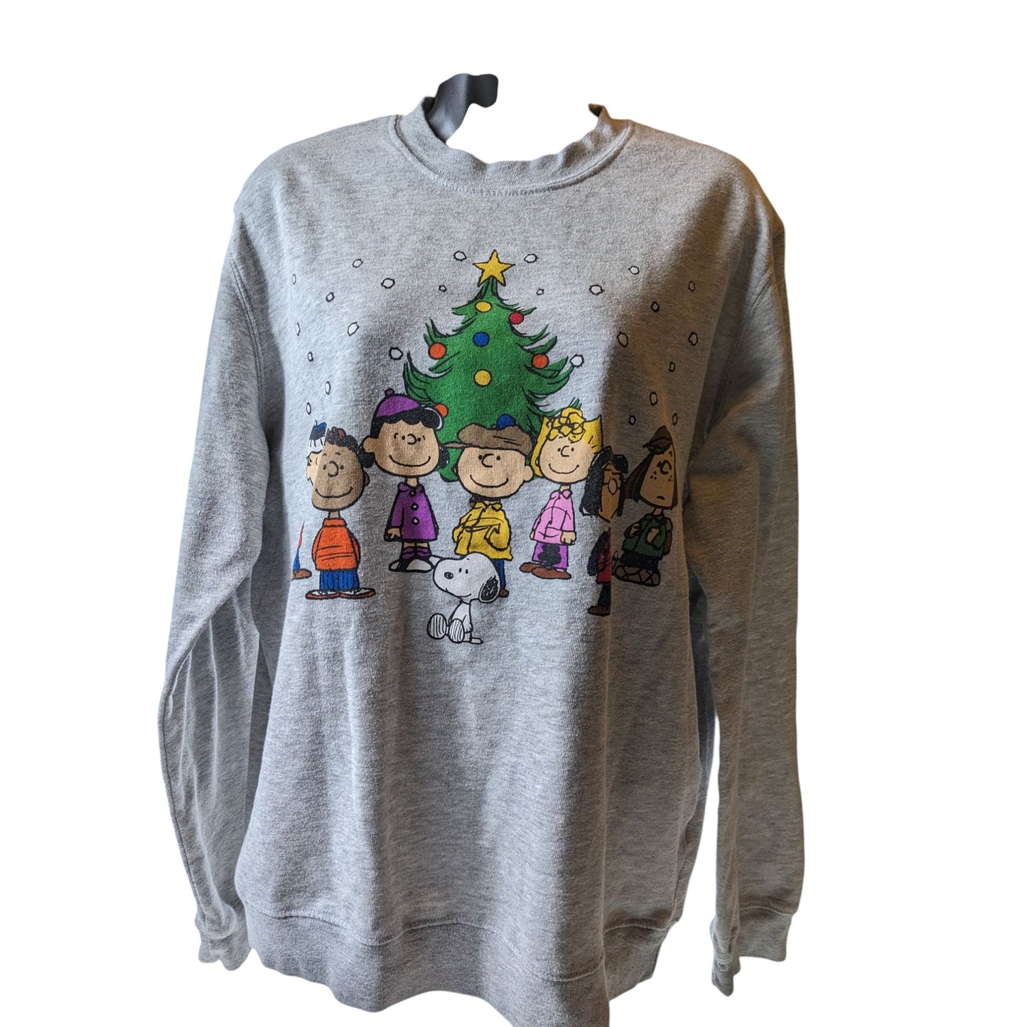 Peanuts Christmas Sweatshirt Womens Large Snoopy Charlie Brown Holiday Sweater