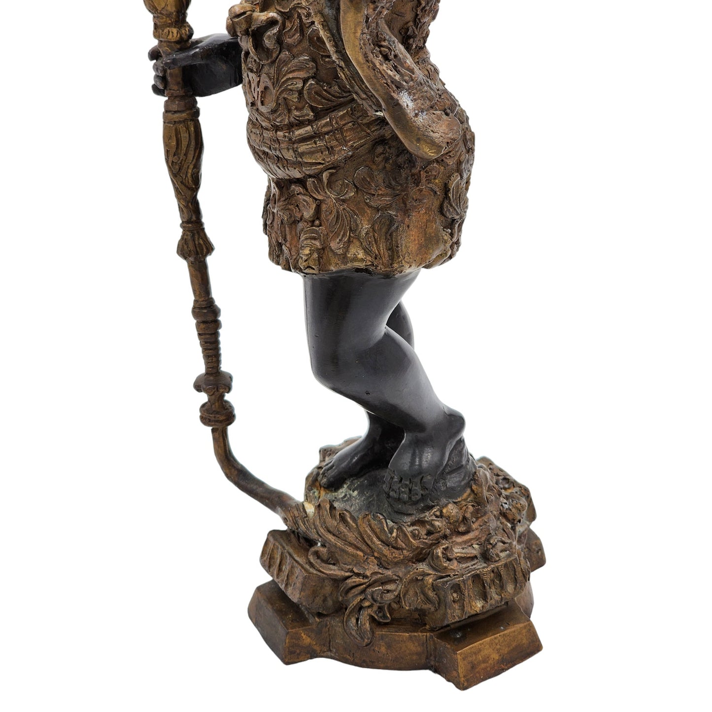 Antique Blackamoor Candle Holder Bronze Statue Sculpture Baroque Art Decor 15"