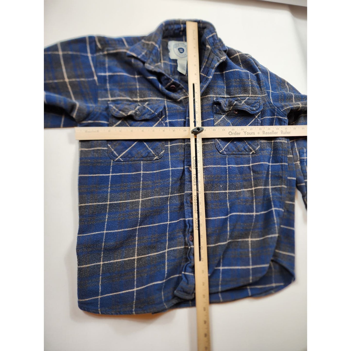 Burry Lane Flannel Shirt Mens Medium Classic Rugged Plaid Long Sleeve Button Up
