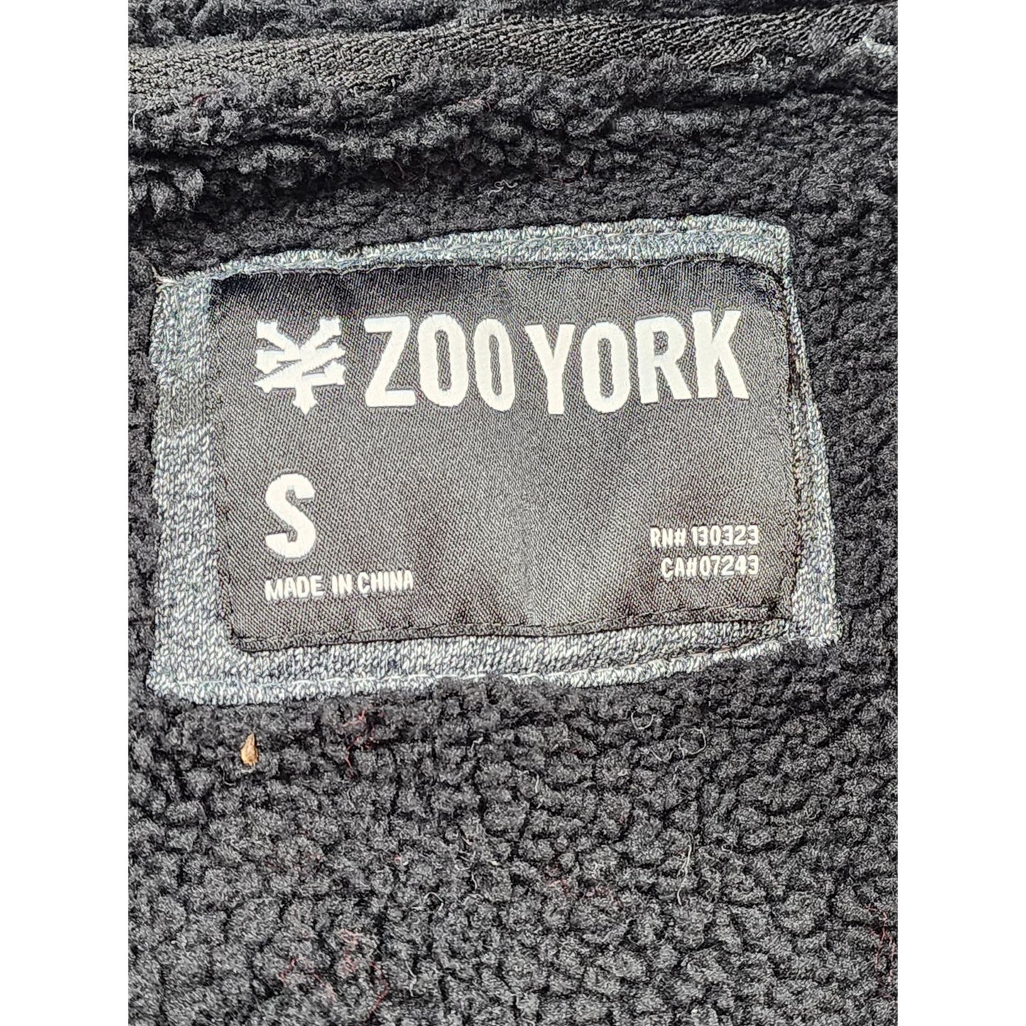 Zoo York Hoodie Mens Small Streetwear Hood Hip Hop Skateboard Full Zip Button Up