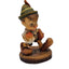 Vintage ANRI Disney Pinocchio 695 Figurine Carved Italy Wood School Apple 4"